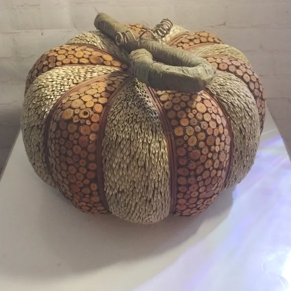 Large Decorative 14" Pumpkin Rustic Fall Decor - Picture 5 of 8